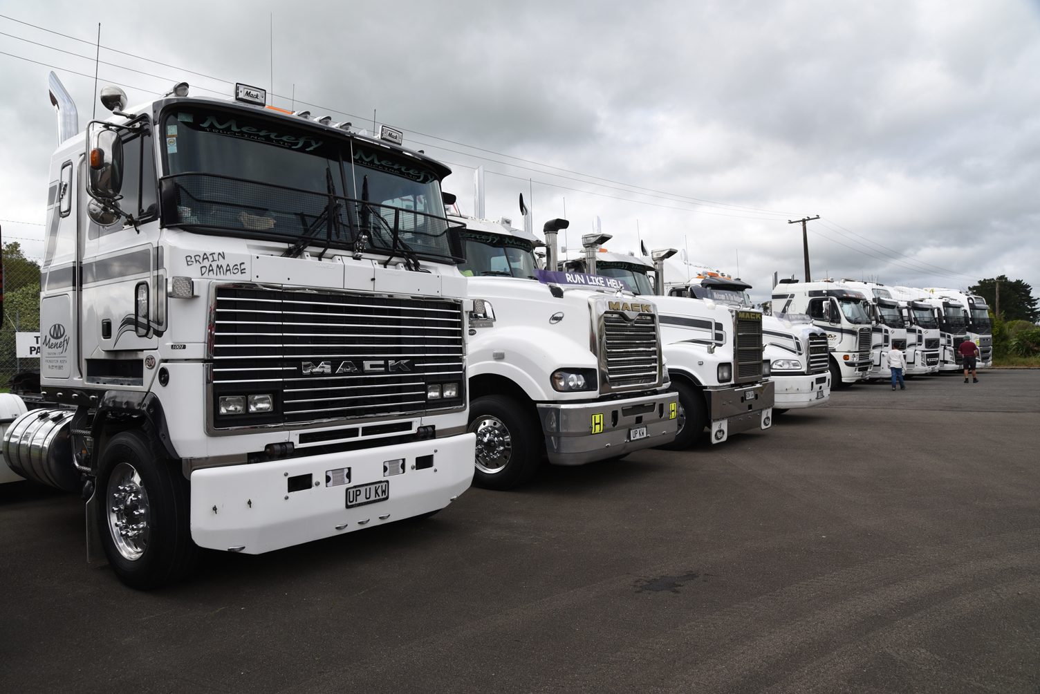 A row of Menefy Transport trucks that took home the fleet award